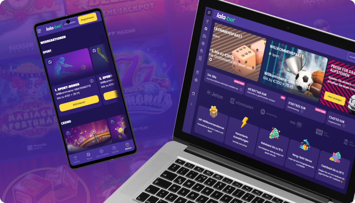 Ga naar de officiële site van Lalabet of start de applicatie